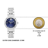 Versace Daphnis Analog Blue Dial Silver Steel Strap Watch for Women - VEOCA0124