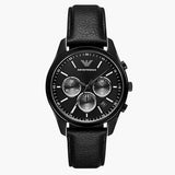 Emporio Armani Antonio Chronograph Black Dial Black Leather Strap Watch for Men - AR11583 Authentic Buy Shop Now