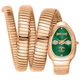 Just Cavalli Cosenza Green Dial Rose Gold Steel Strap Watch for Women - JC1L232M0045 Authentic Buy Shop Now
