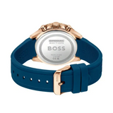 Hugo Boss Runner Chronograph Blue Dial Blue Silicone Strap Watch for Men - 1514169 Authentic Buy Shop Now