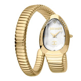 Just Cavalli Serpente Metallica White Dial Gold Steel Strap Watch for Women - JC1L208M0035 Authentic Buy Shop Now