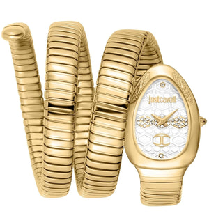 Just Cavalli Cosenza Silver Dial Gold Steel Strap Watch for Women - JC1L232M0025 Authentic Buy Shop Now