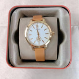 Tory Burch Collins Quartz White Dial Brown Leather Strap Watch for Women - TBW1202 Authentic Buy Shop Now