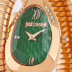 Just Cavalli Glam Evo 9 Green Dial Rose Gold Steel Strap Watch for Women - JC1L224M0055 Authentic Buy Shop Now