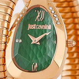 Just Cavalli Glam Evo 9 Green Dial Rose Gold Steel Strap Watch for Women - JC1L224M0055 Authentic Buy Shop Now