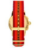 Tory Burch The Tory Chronograph White Dial Tri Tone NATO Strap Watch for Women - TBW1036 Authentic Buy Shop Now