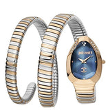 Just Cavalli Glam Evo 4 Blue Dial Two Tone Steel Strap Watch for Women - JC1L209M0085 Authentic Buy Shop Now