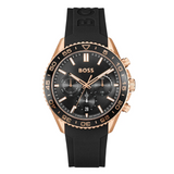 Hugo Boss Runner Chronograph Black Dial Black Silicone Strap Watch for Men - 1514168 Authentic Buy Shop Now