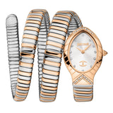 Just Cavalli Classico Lungo White Dial Two Tone Steel Strap Watch for Women - JC1L248M0075 Authentic Buy Shop Now