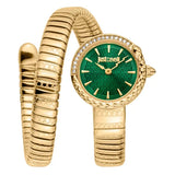 Just Cavalli Enchanting Green Dial Gold Steel Strap Watch for Women - JC1L301M0035 Authentic Buy Shop Now