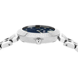 Versace Daphnis Analog Blue Dial Silver Steel Strap Watch for Women - VEOCA0124