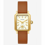 Tory Burch Robinson White Dial Brown Leather Strap Watch for Women - TBW1503 Authentic Buy Shop Now