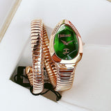 Just Cavalli Serpente Metallica Green Dial Rose Gold Steel Strap Watch for Women - JC1L208M0055 Authentic Buy Shop Now