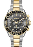 Hugo Boss Runner Chronograph Grey Dial Two Tone Steel Strap Watch for Men - 1514144 Authentic Buy Shop Now