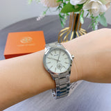 Tory Burch Collins White Dial Silver Steel Strap Watch for Women - TBW1301 Authentic Buy Shop Now