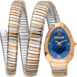 Just Cavalli Serpente Metallica Blue Dial Two Tone Steel Strap Watch for Women - JC1L224M0095 Authentic Buy Shop Now