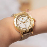 Tory Burch The Tory Chronograph White Dial Maroon Jacquard Strap Watch for Women - TBW1050 Authentic Buy Shop Now