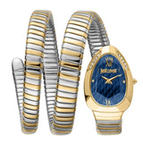 Just Cavalli Glam Evo 9 Blue Dial Two Tone Steel Strap Watch for Women - JC1L224M0075 Authentic Buy Shop Now