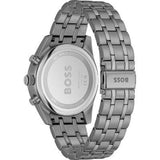 Hugo Boss Skytraveller Chronograph Gunmetal Grey Dial Grey Steel Strap Watch for Men - 1514153 Authentic Buy Shop Now