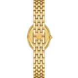 Tory Burch Oval Mother of Pearl Dial Gold Steel Strap Watch for Women - TBW6034 Authentic Buy Shop Now