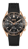 Hugo Boss Runner Chronograph Black Dial Black Silicone Strap Watch for Men - 1514168 Authentic Buy Shop Now