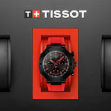 Tissot T Race Chronograph Black Dial Red Rubber Strap Watch for Men - T141.417.37.061.01 Authentic Buy Shop Now