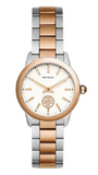 Tory Burch Collins White Dial Two Tone Steel Strap Watch for Women - TBW1305 Authentic Buy Shop Now
