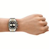 Emporio Armani Racer Chronograph Black Dial Two Tone Steel Strap Watch for Men - AR11678 Authentic Buy Shop Now