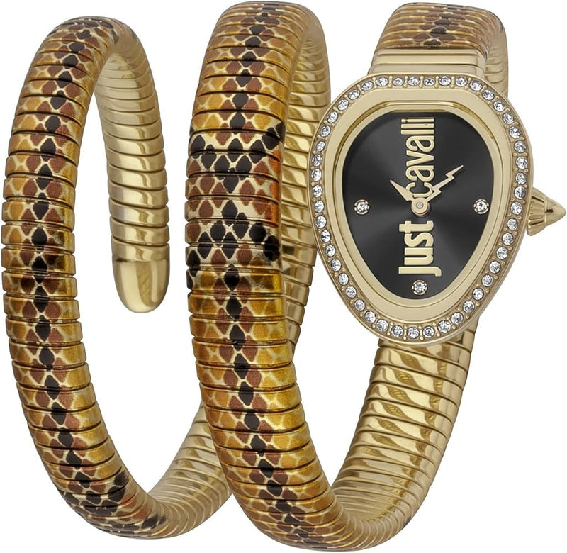 Just Cavalli Doppio Black Dial Multicolor Steel Strap Watch for Women - JC1L163M0065 Authentic Buy Shop Now
