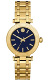 Tory Burch Classic T Black Dial Gold Steel Strap Watch for Women - TBW9010 Authentic Buy Shop Now