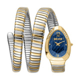 Just Cavalli Glam Evo 9 Blue Dial Two Tone Steel Strap Watch for Women - JC1L224M0075 Authentic Buy Shop Now