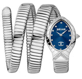 Just Cavalli Classico Lungo Blue Dial Silver Steel Strap Watch for Women - JC1L248M0015 Authentic Buy Shop Now