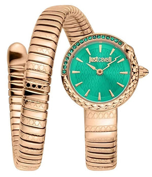 Just Cavalli Enchanting Green Dial Rose Gold Steel Strap Watch for Women - JC1L301M0055 Authentic Buy Shop Now