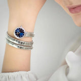 Just Cavalli Enchanting Blue Dial Silver Steel Strap Watch for Women - JC1L302M0015 Authentic Buy Shop Now