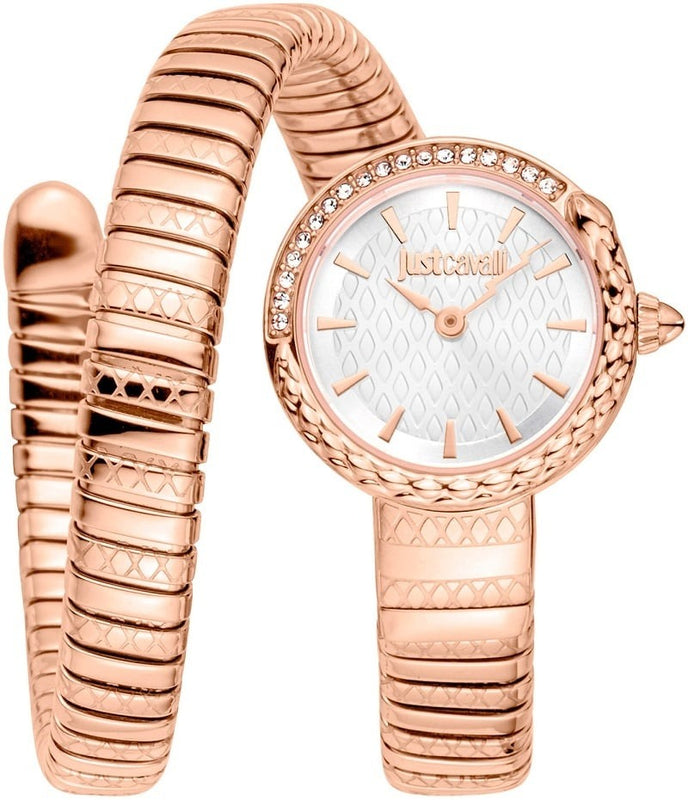 Just Cavalli Enchanting White Dial Rose Gold Steel Strap Watch for Women - JC1L301M0045 Authentic Buy Shop Now