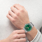 Hugo Boss Candor Green Dial Silver Steel Strap Watch for Men - 1514079 Authentic Buy Shop Now