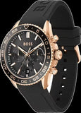 Hugo Boss Runner Chronograph Black Dial Black Silicone Strap Watch for Men - 1514168 Authentic Buy Shop Now