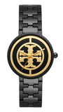 Tory Burch Reva Black Dial Black Steel Strap Watch for Women - TBW4039 Authentic Buy Shop Now