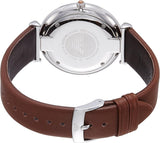 Emporio Armani Gianni Silver Dial Brown Leather Strap Watch for Men - AR1675 Authentic Buy Shop Now