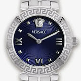 Versace Daphnis Analog Blue Dial Silver Steel Strap Watch for Women - VEOCA0124