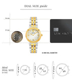Versace Daphnis White Dial Two Tone Steel Strap Watch for Women - VEOCA0324 Authentic Buy Shop Now