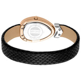 Just Cavalli Diversa Snake Silver Dial Black Leather Strap Watch for Women - JC1L321L0065 Authentic Buy Shop Now