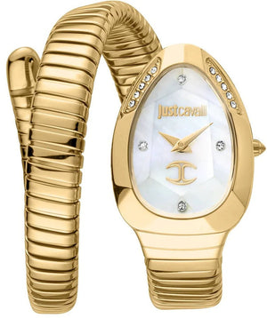 Just Cavalli Glam Evo 4 Mother of Pearl Dial Gold Steel Strap Watch for Women - JC1L229M0025 Authentic Buy Shop Now
