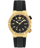 Versace Greca Logo Diver Quartz Black Dial Black Rubber Strap Watch for Men - VE8G00324 Authentic Buy Shop Now