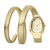 Just Cavalli Serpente Metallica White Dial Gold Steel Strap Watch for Women - JC1L208M0035 Authentic Buy Shop Now