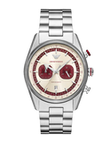 Emporio Armani Racer Chronograph White Dial Silver Steel Strap Watch for Men - AR11645 Authentic Buy Shop Now