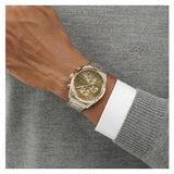 Hugo Boss Grand Prix Chronograph Green Dial Two Tone Steel Strap Watch for Men - 1514227 Authentic Buy Shop Now