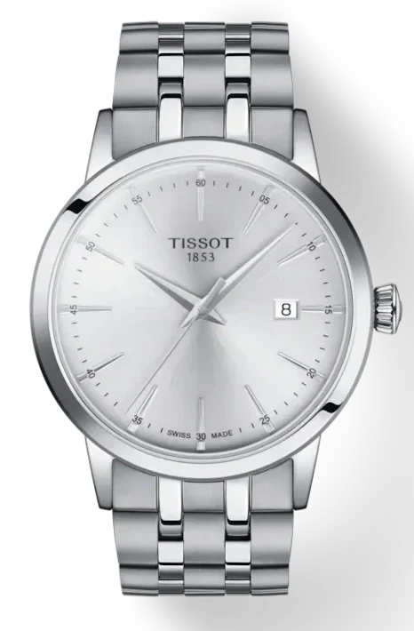 Tissot Classic Dream Silver Dial Silver Steel Strap Watch for Men - T129.410.11.031.00 Authentic Buy Shop Now