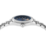 Versace V-Code Analog Blue Dial Silver Steel Strap Watch for Women - VE8I00324 Authentic Buy Shop Now
