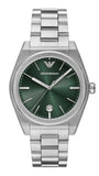 Emporio Armani Frederico Analog Green Dial Silver Steel Strap Watch for Men - AR11621 Authentic Buy Shop Now